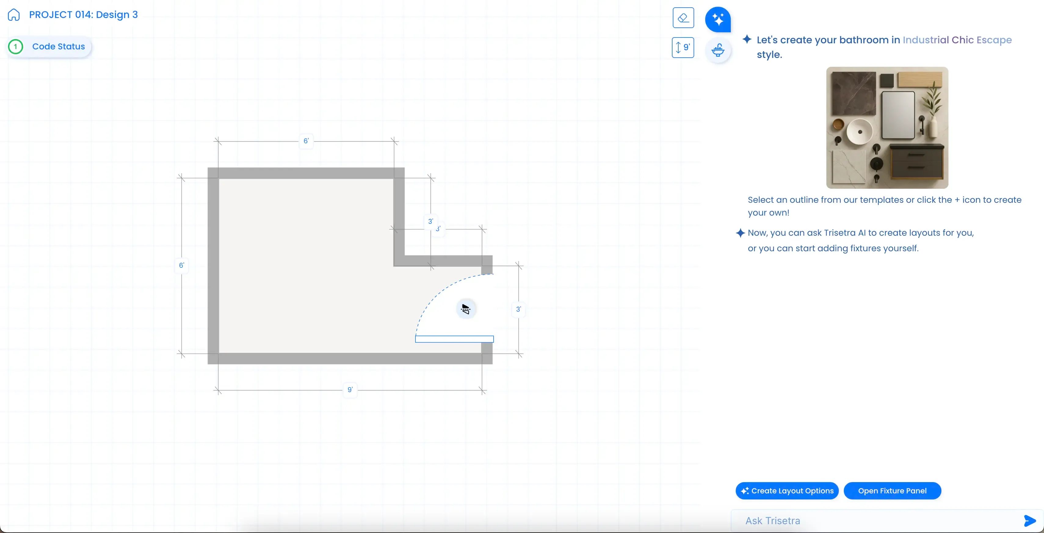 Draw room outline with simple tools